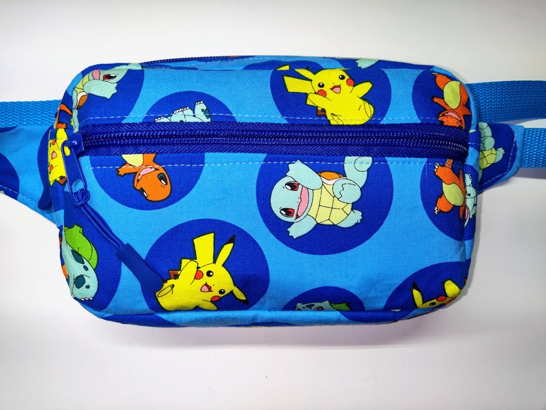 Blue Pokémon character fanny pack