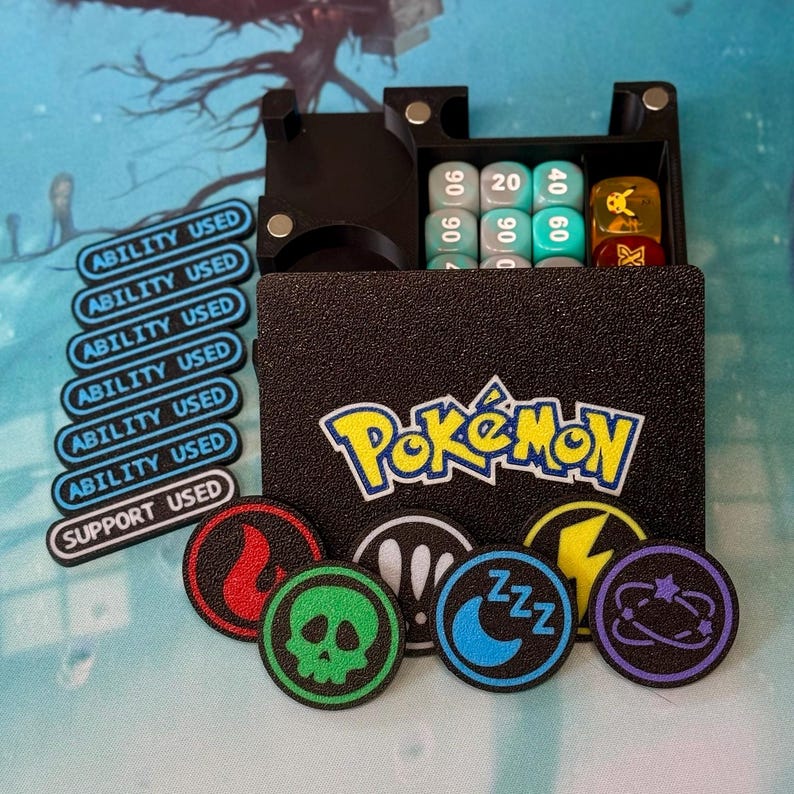 TCG Ability Tokens with Case product photograph