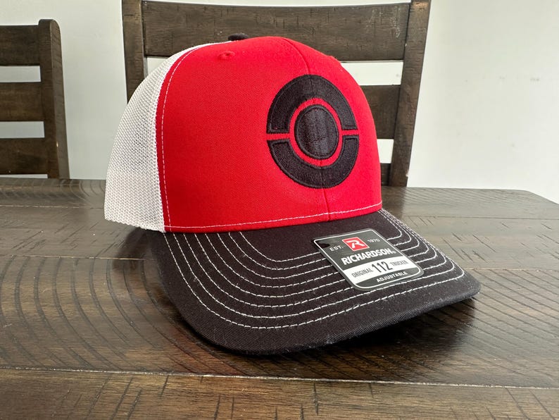 Embroidered Hilbert Hat – Pokémon Black & White Inspired Richardson 112 Cap