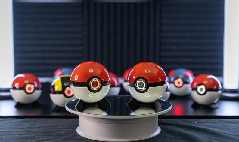 Handmade LED Pokéball product view 2