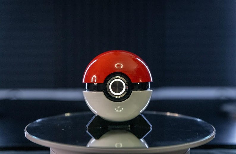 Handmade LED Pokéball product view 4