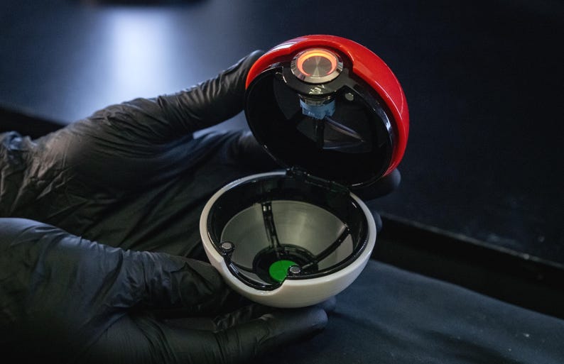 Handmade LED Pokéball product view 6