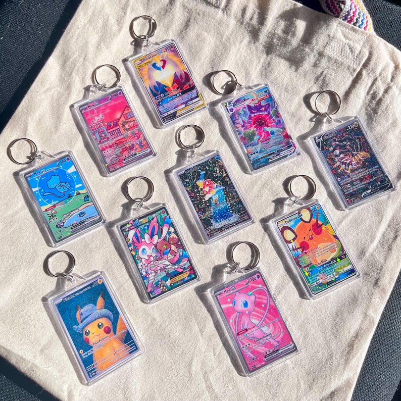 Holographic TCG Card Keychain
