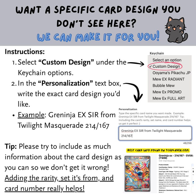 Holographic TCG Card Keychain product photograph