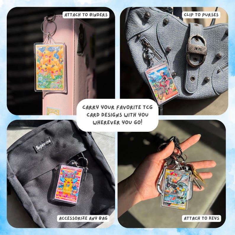 Holographic TCG Card Keychain product photograph