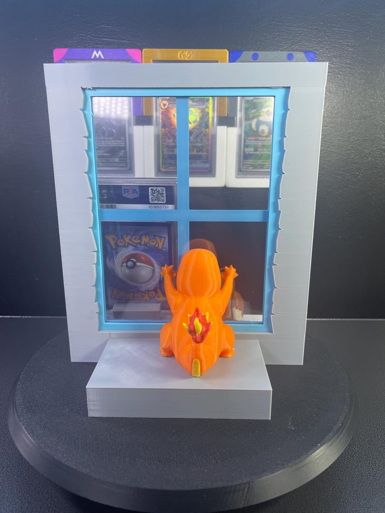 Charmander and Pidgey graded-card window display product view 4