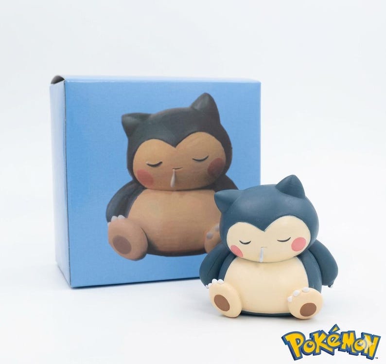 Peaceful Sleep Snorlax collectible figurine with protective display box