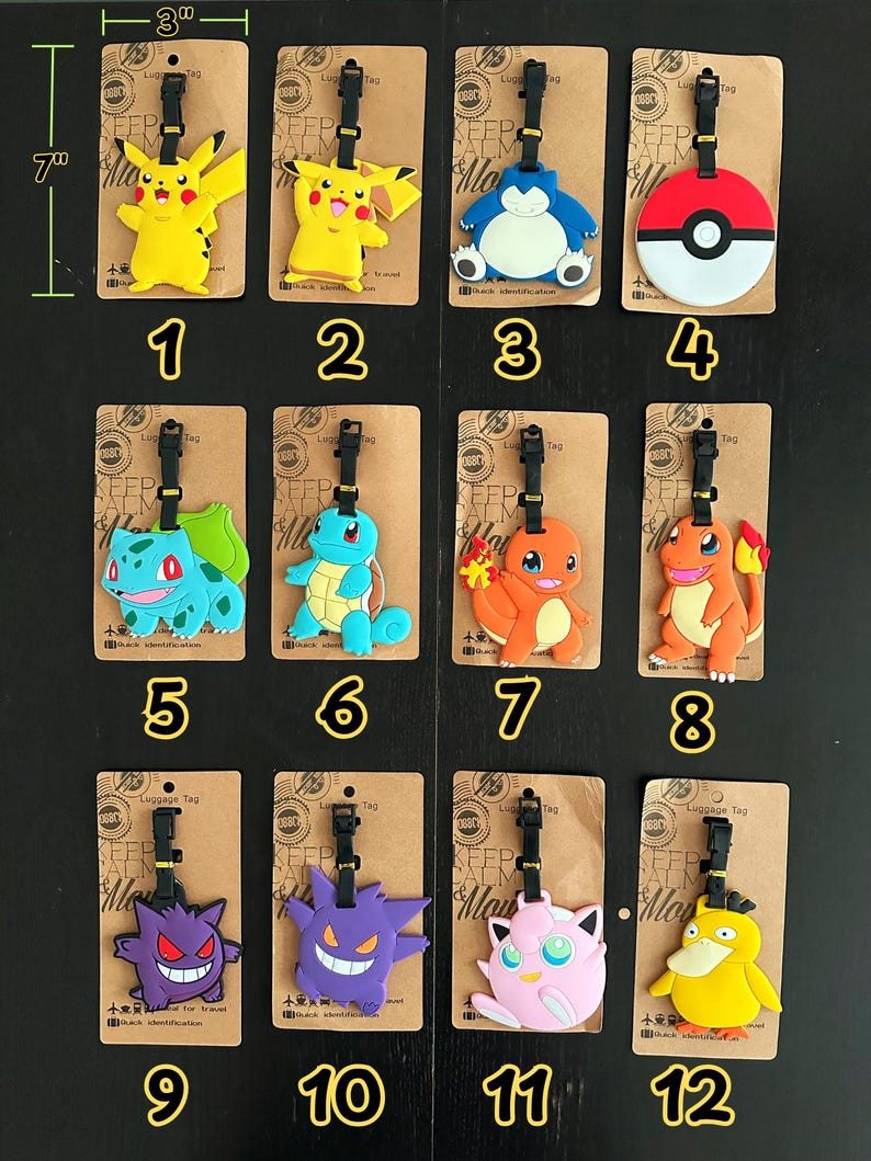 Pocket Monster Luggage Tag product photograph