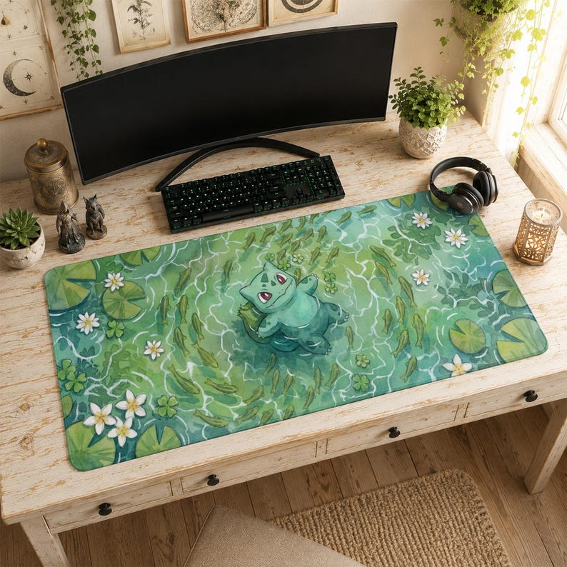 Bulbasaur Cottagecore Desk Mat