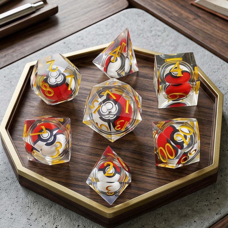 Seven-Piece Resin Dice Set product photograph
