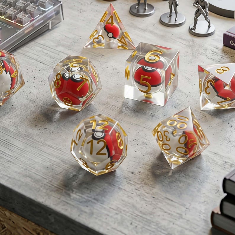 Seven-Piece Resin Dice Set product photograph