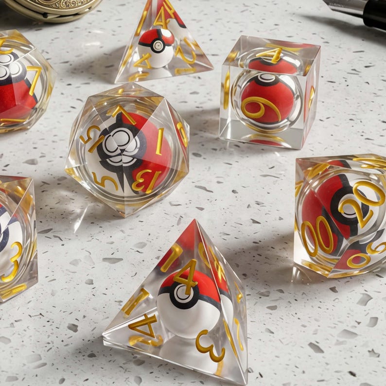 Seven-Piece Resin Dice Set product photograph