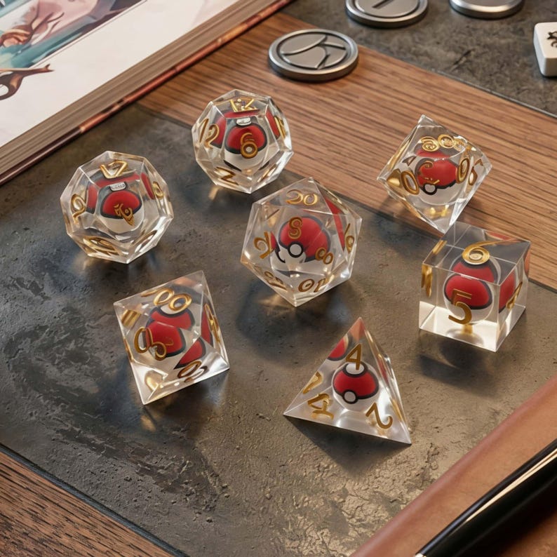 Seven-Piece Resin Dice Set product photograph
