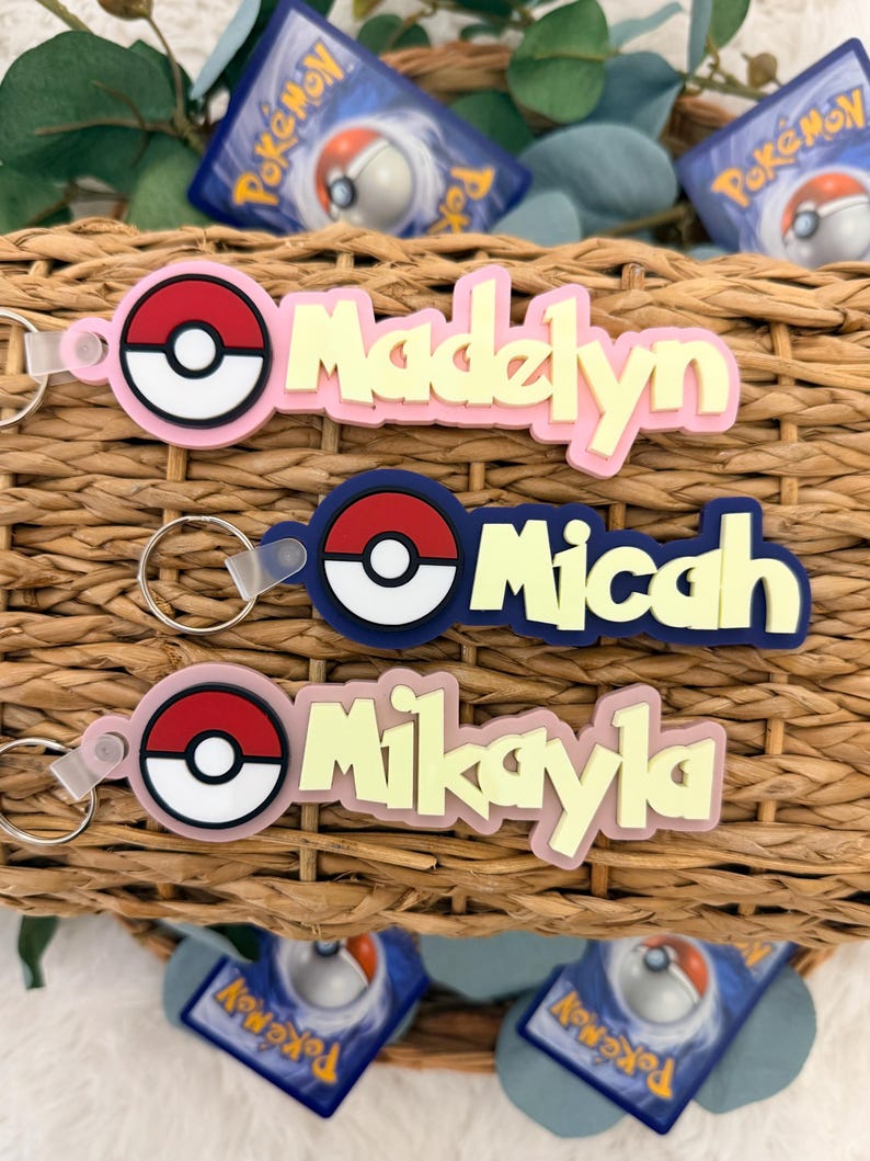 Personalized Pocket Monster Name Tag product photograph