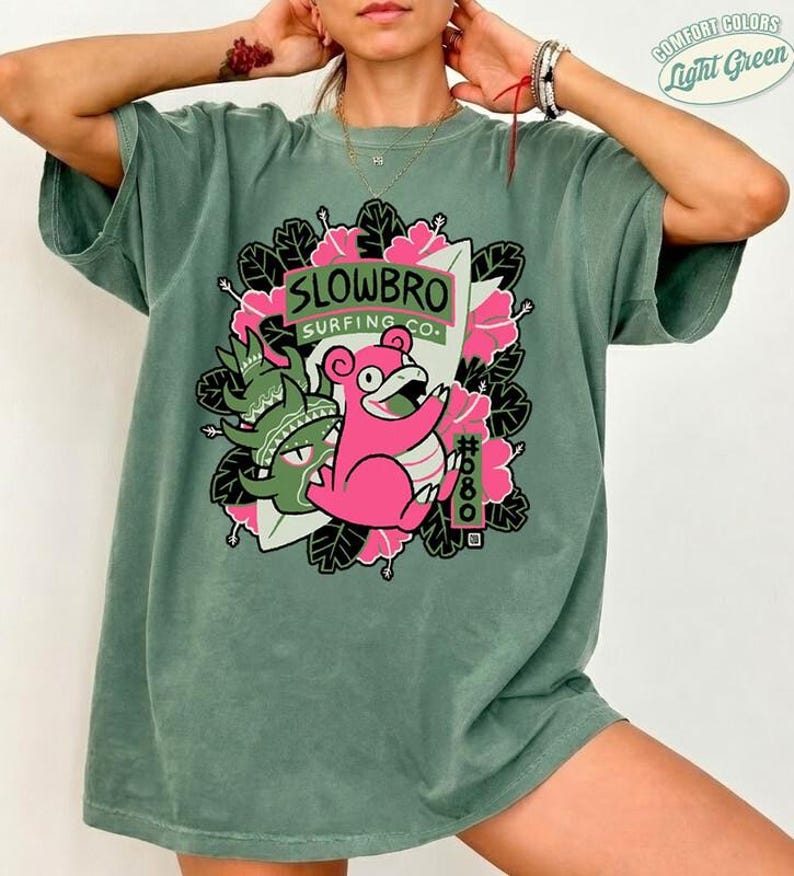 Slowbro Surfing Comfort Colors Shirt